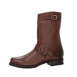 Frye Dark Brown Leather Heeled Boots